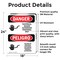 Signmission Electrical Hazard Authorized Only Bilingual Danger Sign, Vinyl Decal, 18in W x 24in L, 2PK OS-2PACK-DS-D-1824-VS-1197 - alternate 5
